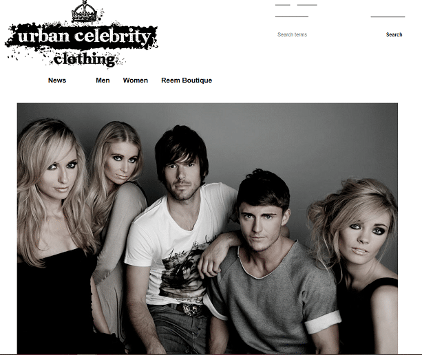 celebrity clothing line websites